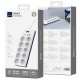 Подовжувач WIWU S008 Power Strip PD20W (2USB-A/2C/10xSocket) (2m) White