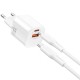 МЗП WIWU G018 Cube PD33W+QC3.0 GaN (1USB-A/1C) + кабель Type-C to Type-C White