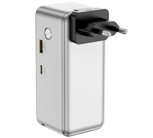 Портативний ЗП Power Bank WIWU PM501 Power Mega PD67W with cable 15000 mAh Silver