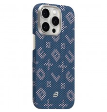 TPU+PC чохол Blueo Gilded Tactile Woven with MagSafe для Apple iPhone 15 Pro (6.1") Blue