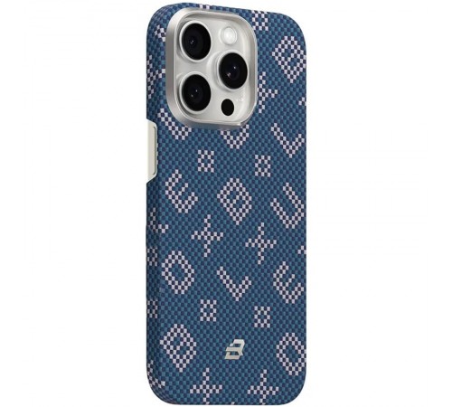 TPU+PC чохол Blueo Gilded Tactile Woven with MagSafe для Apple iPhone 15 Pro (6.1") Blue