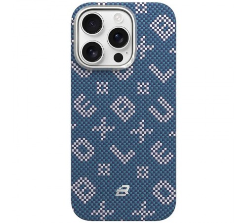 TPU+PC чохол Blueo Gilded Tactile Woven with MagSafe для Apple iPhone 15 Pro (6.1") Blue