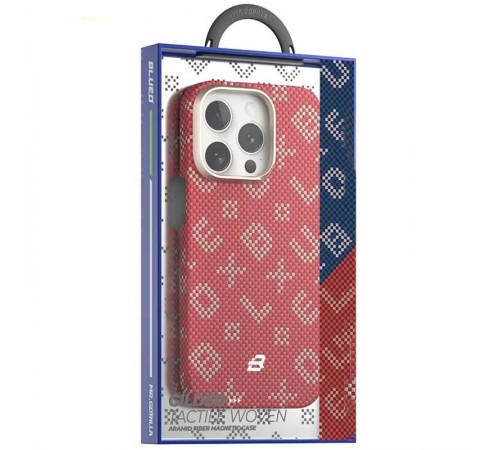 TPU+PC чохол Blueo Gilded Tactile Woven with MagSafe для Apple iPhone 15 Pro (6.1") Red