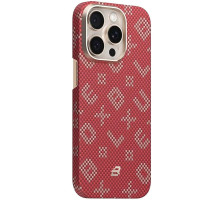 TPU+PC чохол Blueo Gilded Tactile Woven with MagSafe для Apple iPhone 15 Pro Max (6.7") Red