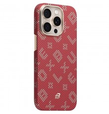TPU+PC чохол Blueo Gilded Tactile Woven with MagSafe для Apple iPhone 15 Pro Max (6.7") Red