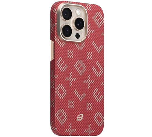 TPU+PC чохол Blueo Gilded Tactile Woven with MagSafe для Apple iPhone 15 Pro Max (6.7") Red