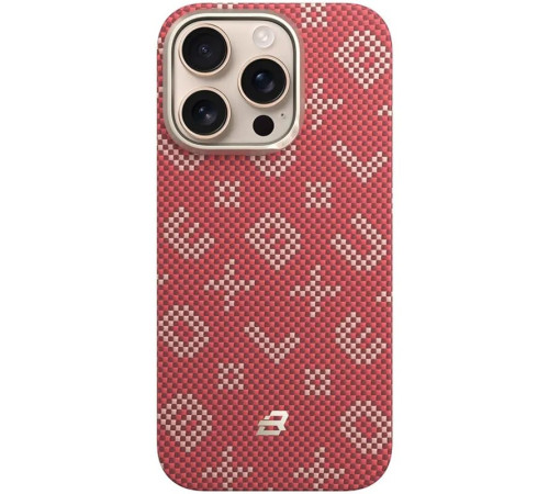 TPU+PC чохол Blueo Gilded Tactile Woven with MagSafe для Apple iPhone 15 Pro Max (6.7") Red