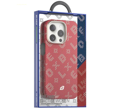 TPU+PC чохол Blueo Gilded Tactile Woven with MagSafe для Apple iPhone 15 Pro Max (6.7") Red