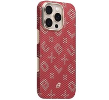 TPU+PC чохол Blueo Gilded Tactile Woven with MagSafe для Apple iPhone 16 Pro (6.3") Red