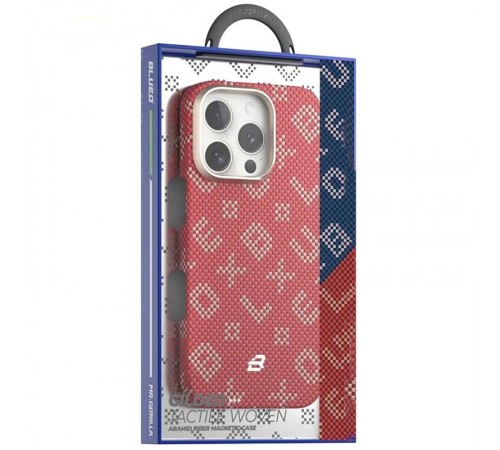 TPU+PC чохол Blueo Gilded Tactile Woven with MagSafe для Apple iPhone 16 Pro (6.3") Red