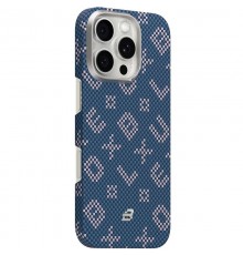 TPU+PC чохол Blueo Gilded Tactile Woven with MagSafe для Apple iPhone 16 Pro Max (6.9") Blue