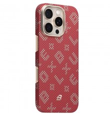 TPU+PC чохол Blueo Gilded Tactile Woven with MagSafe для Apple iPhone 16 Pro Max (6.9") Red
