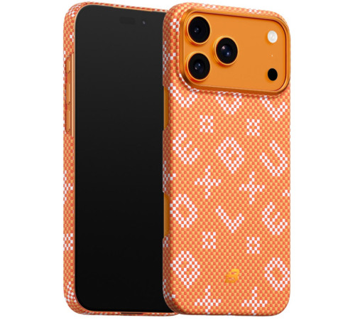 TPU+PC чохол Blueo Gilded Tactile Woven with MagSafe для Apple iPhone 17 Pro (6.3") Orange