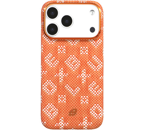 TPU+PC чохол Blueo Gilded Tactile Woven with MagSafe для Apple iPhone 17 Pro (6.3") Orange