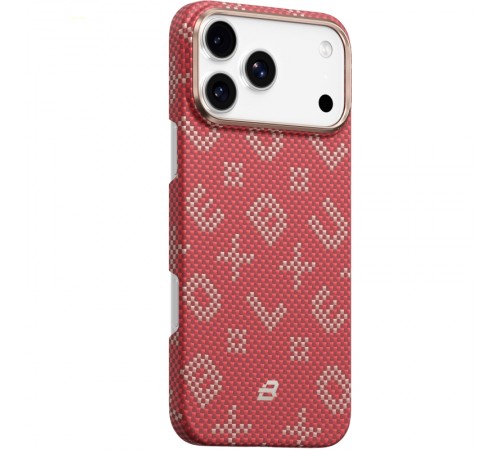 TPU+PC чохол Blueo Gilded Tactile Woven with MagSafe для Apple iPhone 17 Pro Max (6.9") Red