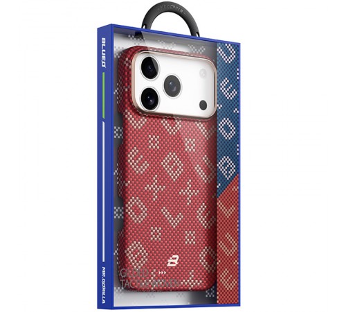 TPU+PC чохол Blueo Gilded Tactile Woven with MagSafe для Apple iPhone 17 Pro Max (6.9") Red