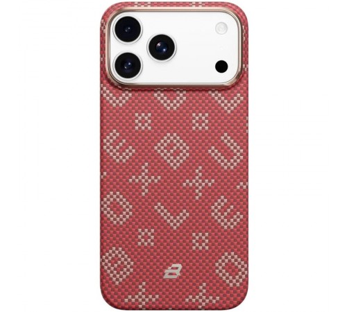 TPU+PC чохол Blueo Gilded Tactile Woven with MagSafe для Apple iPhone 17 Pro Max (6.9") Red