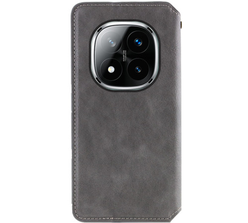 Шкіряний чохол-книжка GETMAN Cubic (PU) для Xiaomi Redmi Note 15 Pro 5G Сірий