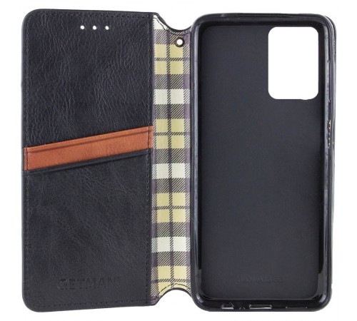 Шкіряний чохол-книжка GETMAN Cubic (PU) для Motorola Moto G57 / G57 Power Чорний
