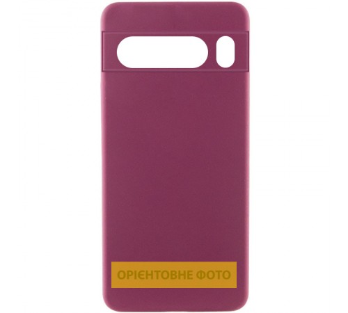 Чохол Silicone Cover Lakshmi Full Camera (AAA) для Xiaomi Poco M7 Бордовий / Plum