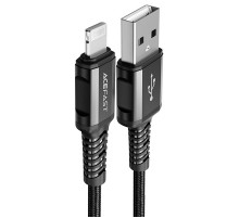 Дата кабель Acefast C1-02 USB to Lightning 2.4A (1.2m) Black