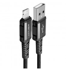 Дата кабель Acefast C1-02 USB to Lightning 2.4A (1.2m) Black