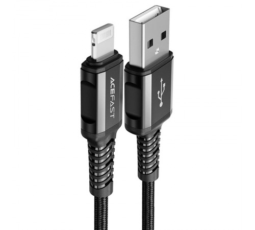 Дата кабель Acefast C1-02 USB to Lightning 2.4A (1.2m) Black