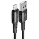 Дата кабель Acefast C1-02 USB to Lightning 2.4A (1.2m) Black
