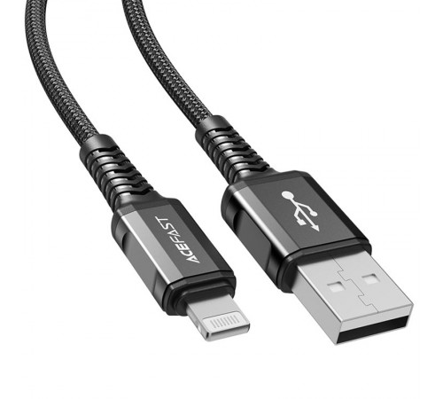 Дата кабель Acefast C1-02 USB to Lightning 2.4A (1.2m) Black