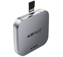Адаптер Acefast QC2 AI Box car wireless CarPlay/Android Auto Metal gray