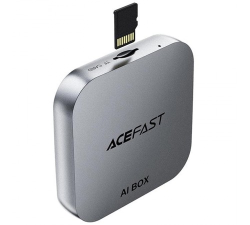 Адаптер Acefast QC2 AI Box car wireless CarPlay/Android Auto Metal gray