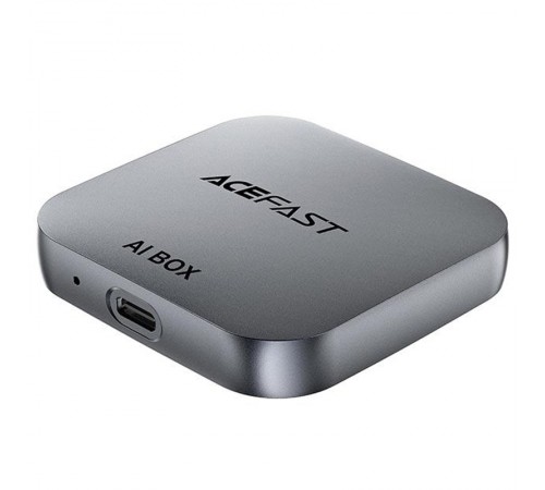 Адаптер Acefast QC2 AI Box car wireless CarPlay/Android Auto Metal gray