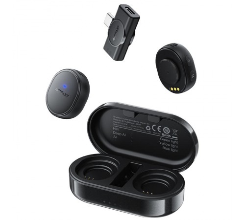 Петличний бездротовий мікрофон Acefast R3 Type-C Black