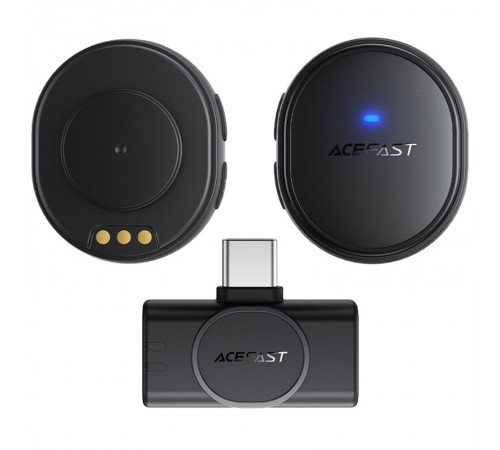 Петличний бездротовий мікрофон Acefast R3 Type-C Black