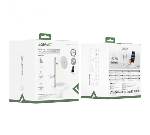 БЗП Acefast E39 desktop 4in1 Qi2 32.5W White