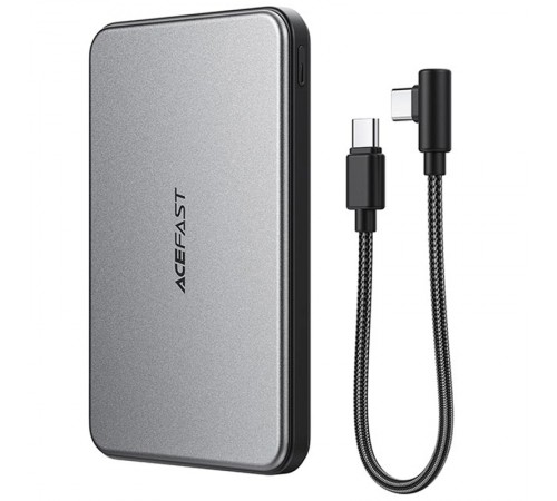 Портативний ЗП Power Bank Acefast M30 PD20W з БЗП with cable 5000 mAh Black