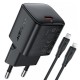 МЗП Acefast A117 mini PD20W GaN (1USB-C) + кабель Type-C to Lightning Black