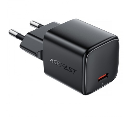 МЗП Acefast A117 mini PD20W GaN (1USB-C) + кабель Type-C to Lightning Black