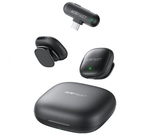Петличний бездротовий мікрофон Acefast R1 Lightning Black
