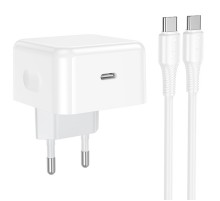 МЗП Hoco C161A Speed PD40W (1USB-C) + кабель Type-C to Type-C White