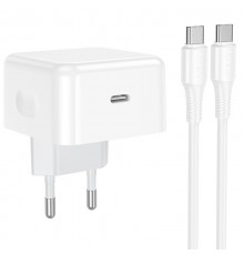 МЗП Hoco C161A Speed PD40W (1USB-C) + кабель Type-C to Type-C White