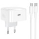 МЗП Hoco C161A Speed PD40W (1USB-C) + кабель Type-C to Type-C White