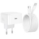 МЗП Hoco C161A Speed PD40W (1USB-C) + кабель Type-C to Type-C White
