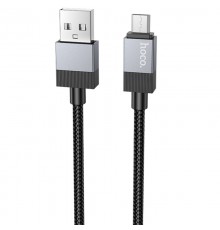 Дата кабель Hoco X110 Honorific USB to MicroUSB 2.4A (1m) Black