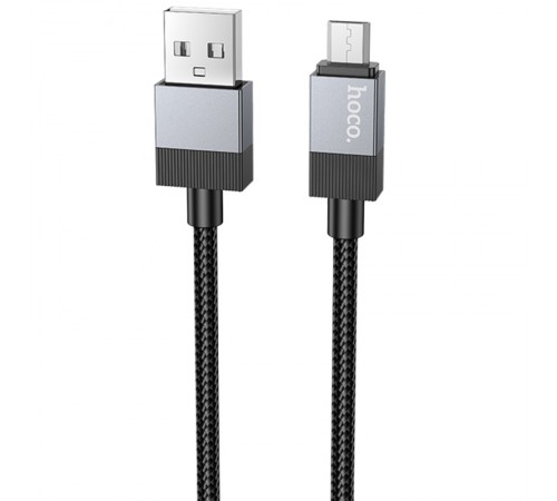 Дата кабель Hoco X110 Honorific USB to MicroUSB 2.4A (1m) Black