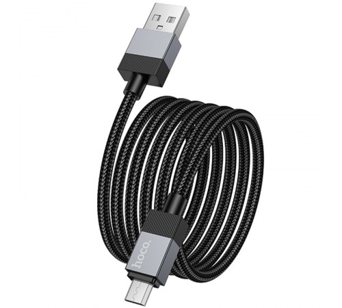 Дата кабель Hoco X110 Honorific USB to MicroUSB 2.4A (1m) Black