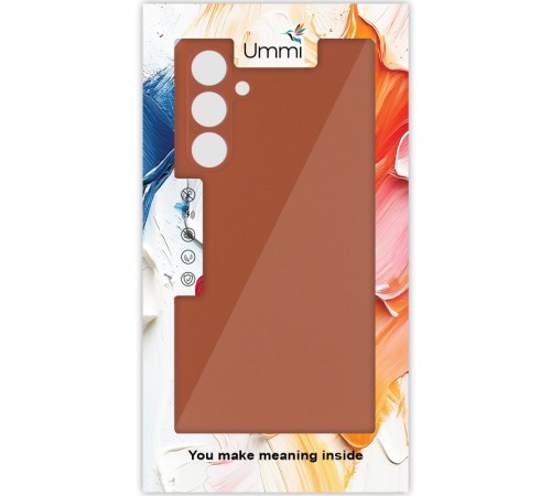 Чохол Silicone Cover Ummi Lakshmi Full Camera (AA) для Samsung Galaxy M35 5G Коричневий / Brown