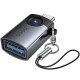 Перехідник Hoco UA46C Type-C Male to USB Female USB3.0 Metal gray