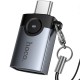 Перехідник Hoco UA46C Type-C Male to USB Female USB3.0 Metal gray