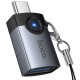 Перехідник Hoco UA46C Type-C Male to USB Female USB3.0 Metal gray